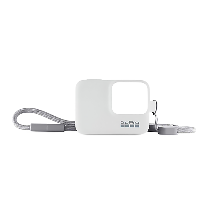 Силиконовый чехол с ремешком GoPro Sleeve + Lanyard Neon для HERO5/6/7 Белый ACSST-002 чехол для одеял 30x40x20 см peva бордо