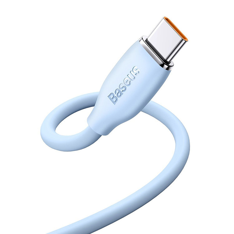 Кабель Baseus Jelly Liquid USB - Type-C 100W 2м Синий CAGD010103 - фото 6