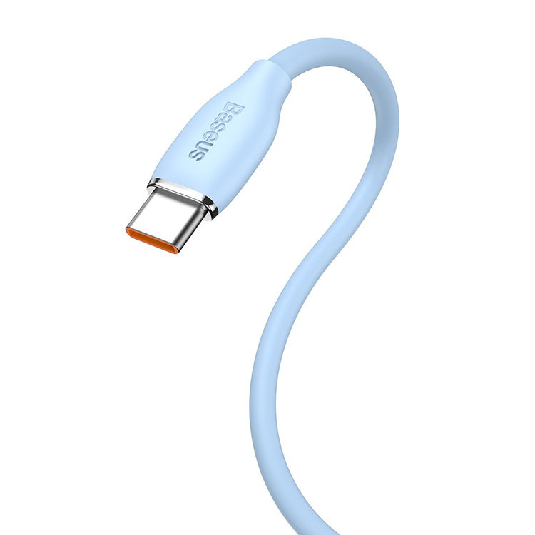 Кабель Baseus Jelly Liquid USB - Type-C 100W 2м Синий CAGD010103 - фото 8