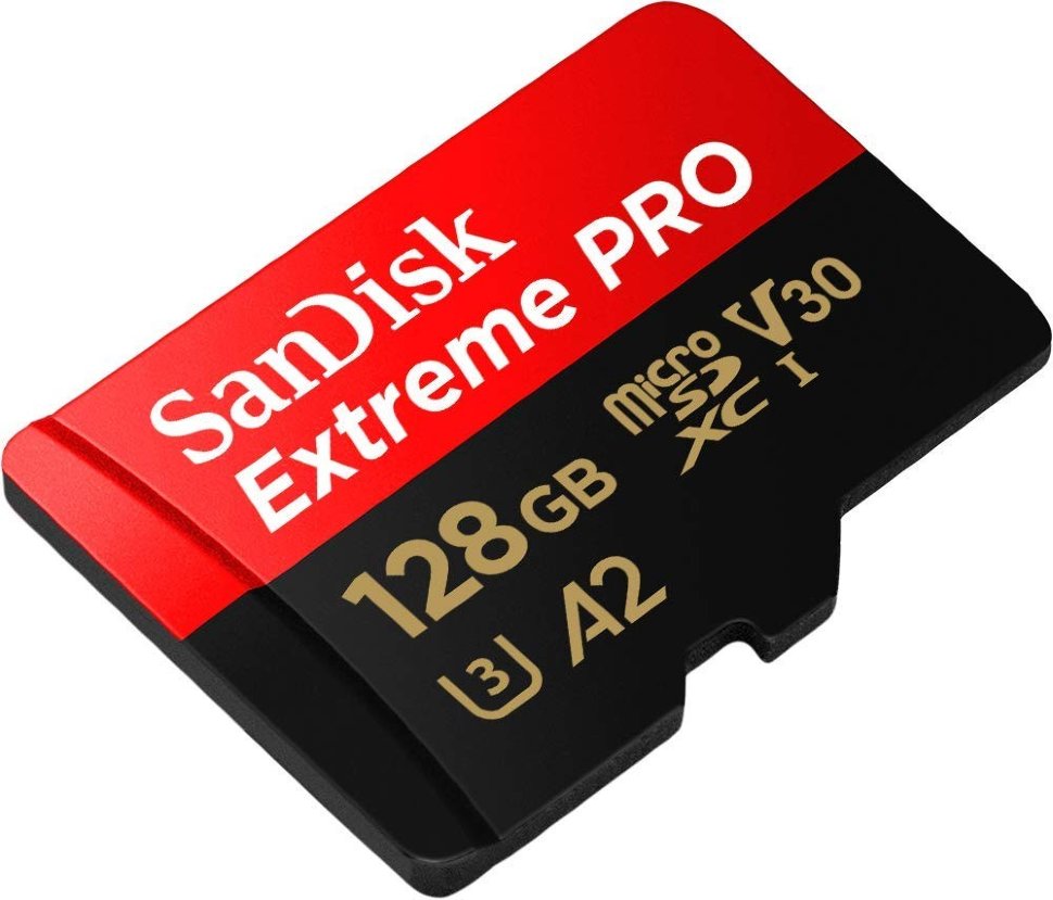 Карта памяти SanDisk Extreme Pro microSDXC 128Gb UHS-I U3 + SD Adapter SDSQXCY-128G-GN6MA