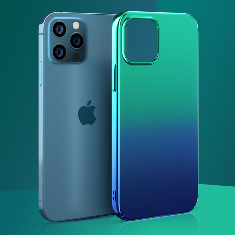 Чехол PQY Aurora для iPhone 12/12 Pro Зелёный-Синий Kingxbar IP 12/12 ProAurora Series (Green-Blue) чехол противоударный devia vanguard shockproof case для iphone 13 army green зелёный