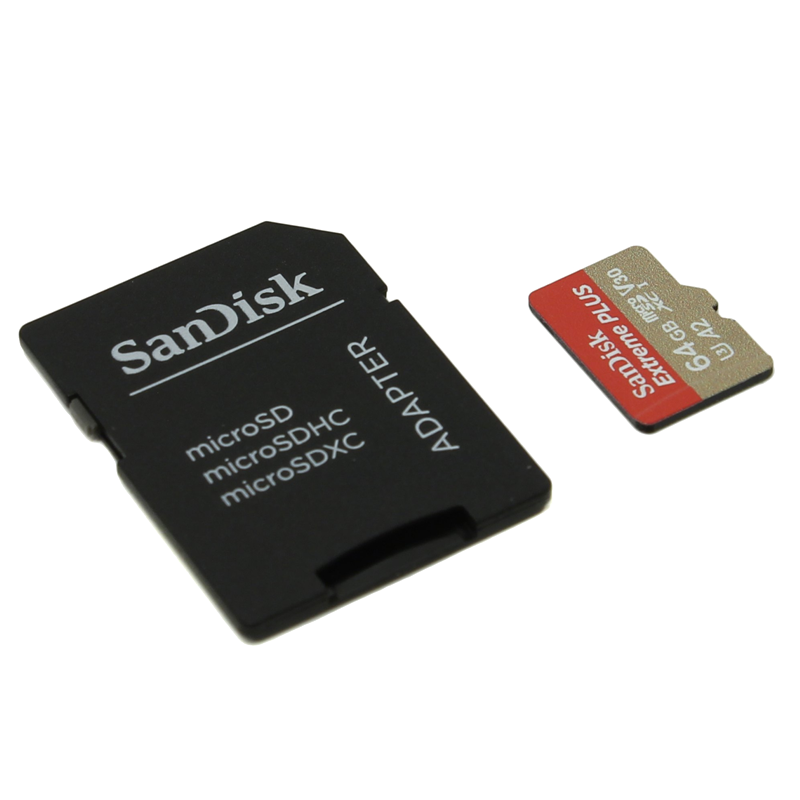Карта памяти SanDisk Extreme microSDXC 64GbUHS-I U3 V30 + SD Adapter SDSQXA2-064G-GN6AA - фото 4