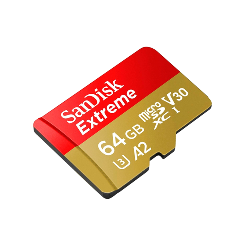 Карта памяти SanDisk Extreme microSDXC 64GbUHS-I U3 V30 + SD Adapter SDSQXA2-064G-GN6AA - фото 2