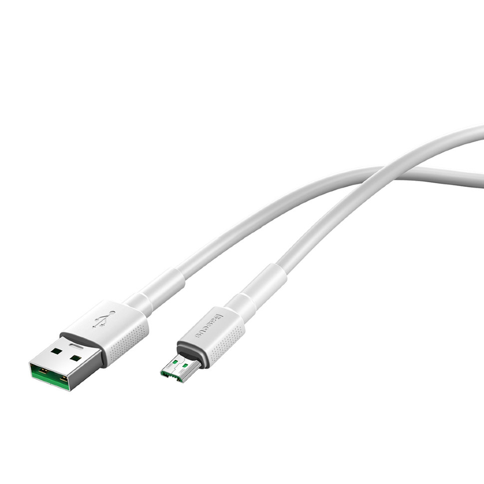 Кабель Baseus Mini (MicroUSB - USB) 4A 0.5м Белый CAMSW-C02 - фото 7