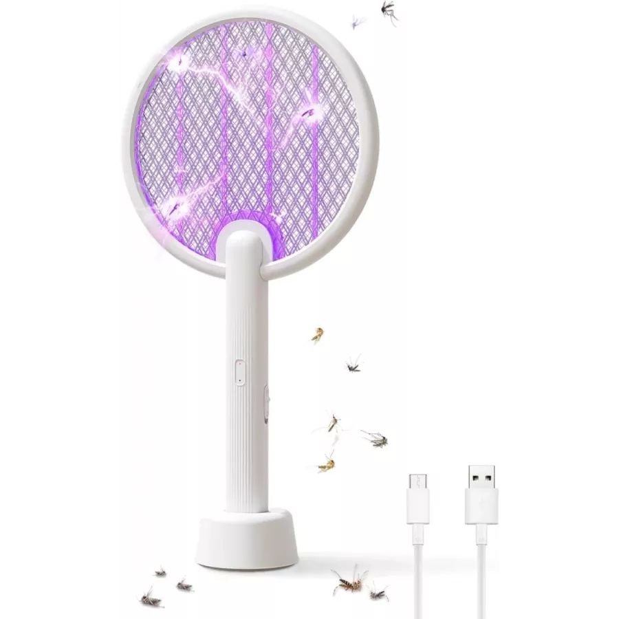 Электрическая мухобойка Qualitell C2 Powerful Electric Mosquito Swatter Белая - фото 6