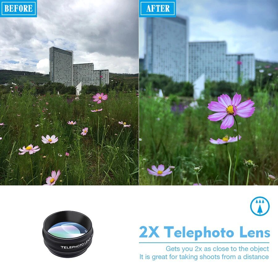 Комплект объективов Apexel 10-In-1 для смартфона APL-DG10 - фото 6