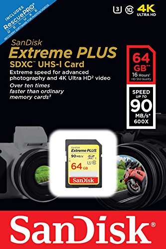 Карта памяти SanDisk Extreme Plus SDXC 64Gb UHS-I U3 V30 SDSDXW6-064G-GNCIN - фото 3
