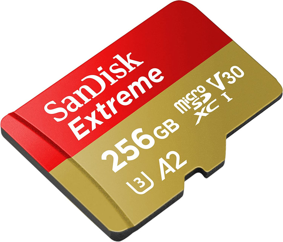 Карта памяти SanDisk Extreme microSDXC 256Gb UHS-I U3 V30 A2 SDSQXAV-256G-GN6MN - фото 1