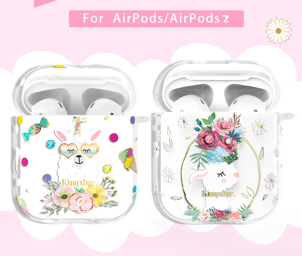 Чехол Kingxbar Adorkable для Apple Airpods Flower Alpaca Kingxbar Adorkable Series Airpods Case-Flower Alpaca