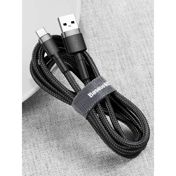 Кабель Baseus Cafule USB - Type-C 1м Серый CATKLF-BG1 - фото 4
