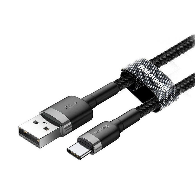 Кабель Baseus Cafule USB - Type-C 1м Серый CATKLF-BG1 - фото 7