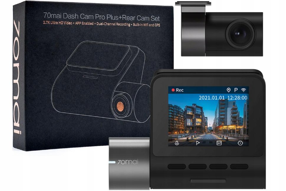 Видеорегистратор Xiaomi 70mai Dash Cam Pro Plus+Rear Cam Set Чёрный - фото 6