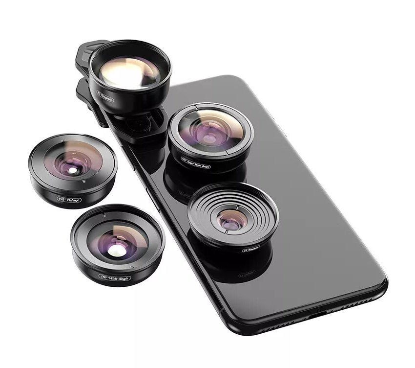Комплект объективов Apexel 5-in-1 HB5 для смартфона APL-HB5 - фото 6