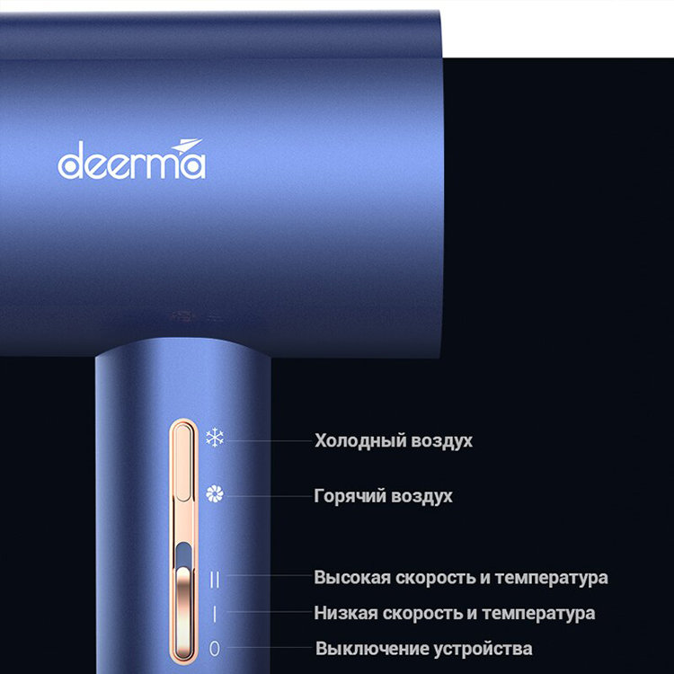 Фен для волос Xiaomi DEERMA DEM-CF15W РСТ - фото 9
