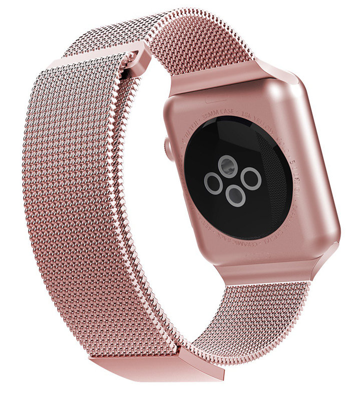Ремешок X-Doria New Mesh для Apple Watch 38/40 мм Розовое золото 480291 металлическая петля для apple watch серии 1 2 3 4 из нержавеющей стали замените ремешок для браслета iwatch без винтов