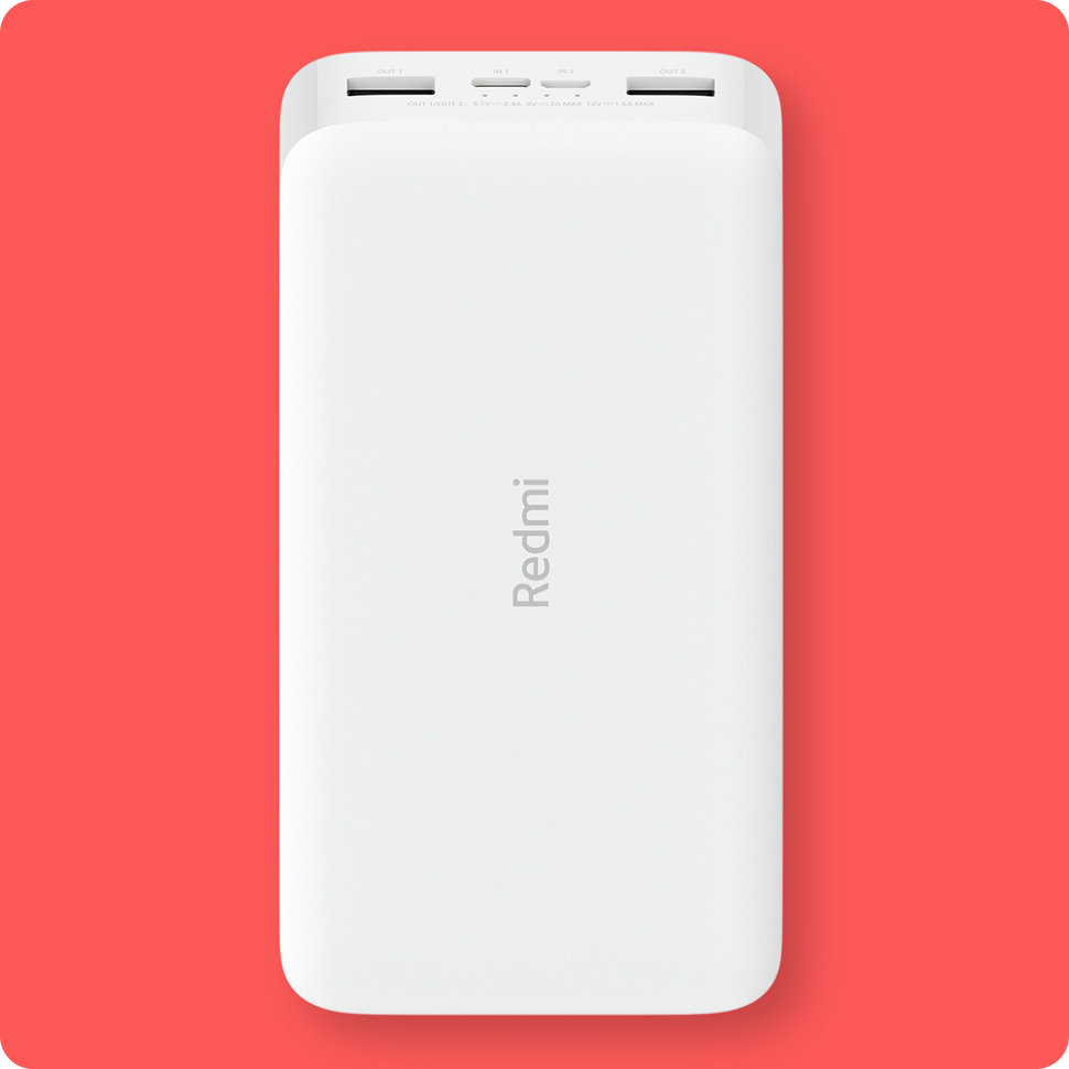 Внешний аккумулятор Xiaomi Redmi Powerbank 20000 mAh Белый PB200LZM - фото 3