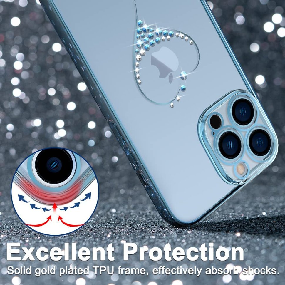 Чехол PQY Wish для iPhone 13 Pro Синий чехол pqy wish special version для iphone 15 pro серебро