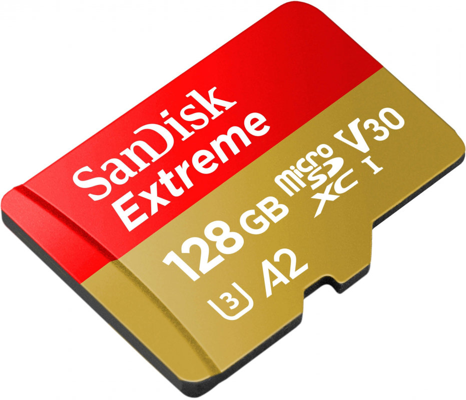 Карта памяти SanDisk Extreme microSDXC 128 ГБ Class 10 V30 A2 U3 SDSQXA1-128G-GN6MN - фото 2
