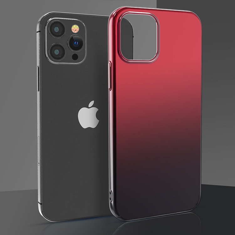 Чехол PQY Aurora для iPhone 12 Pro Max Красный-Чёрный Kingxbar IP 12/12 Pro Max  Aurora Series (Red-Blac пластиковая накладка dux ducis roma series с magsafe для iphone 13 pro экокожа черная