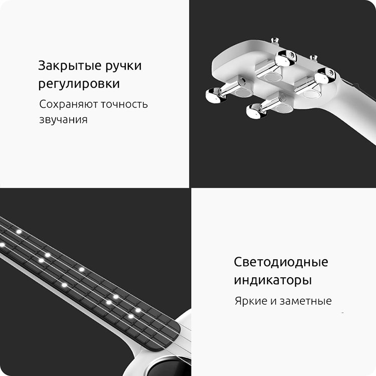Умная гитара Kickgoods Xiaomi Populele 2 Белая - фото 5