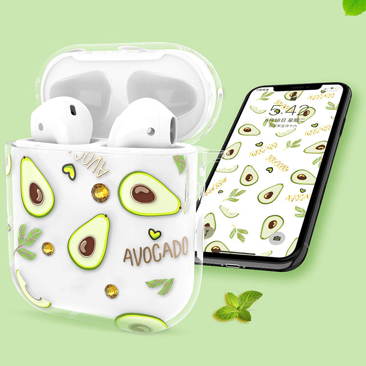 Чехол PQY Fruit для Apple Airpods Avocado Kingxbar Fruit Для Airpods Case-Avocado