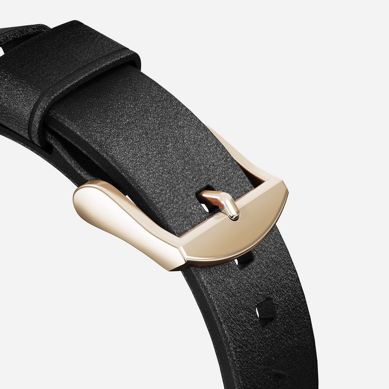 Ремешок Nomad Modern Slim для Apple Watch 38/40 мм Чёрный с золотой фурнитурой NM1A31SM00 - фото 5