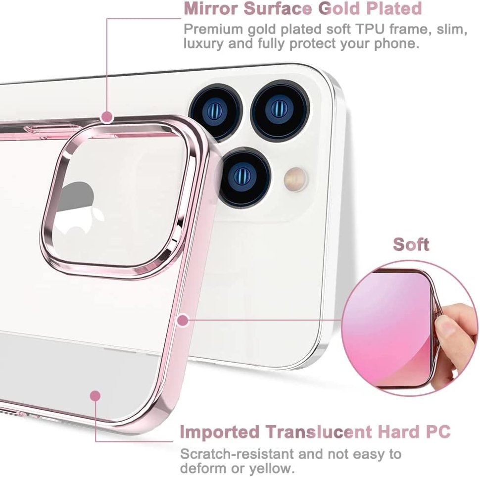 Чехол PQY Wish для iPhone 13 Pro Max Розовое золото чехол deppa air case для apple iphone 7 8 plus розовое золото