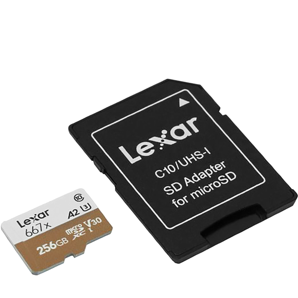 Карта памяти Lexar microSDXC 256Gb A2 V30 UHS-I U3 + SD Adapter LSDMI256B667A