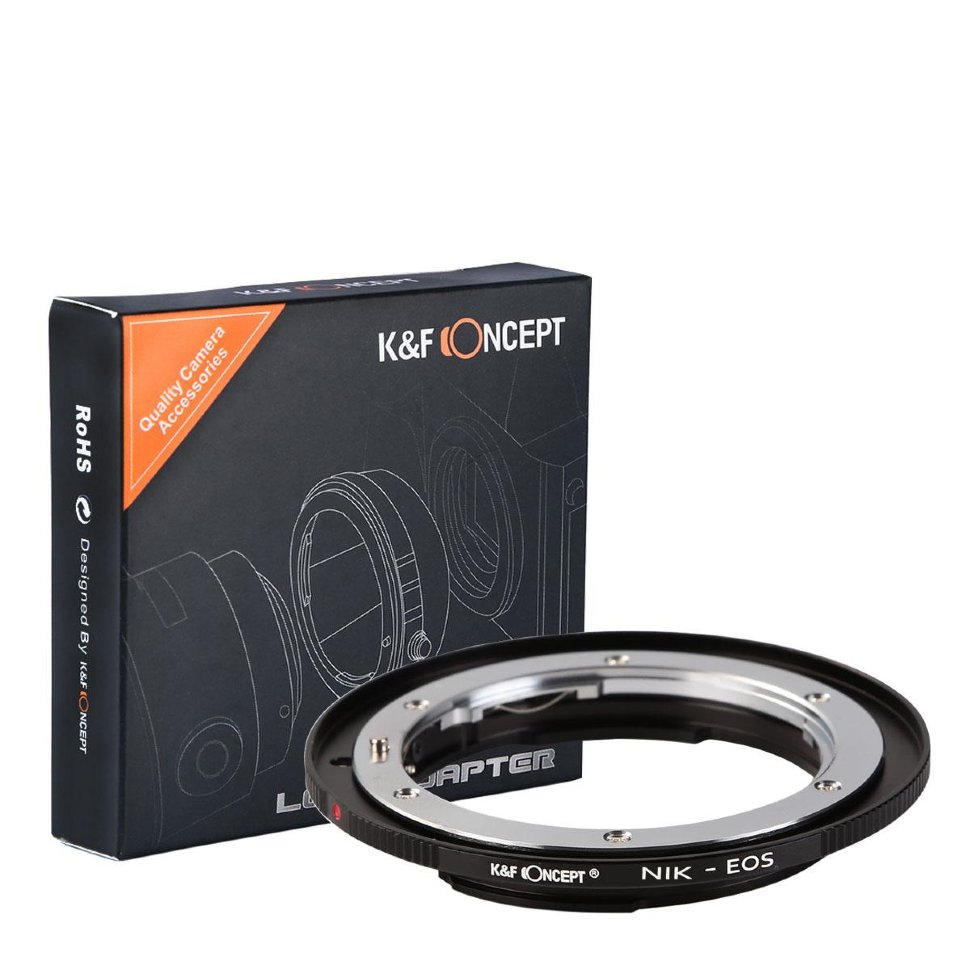 Адаптер K&F Concept для объектива Nikon F на Canon EF KF06.088