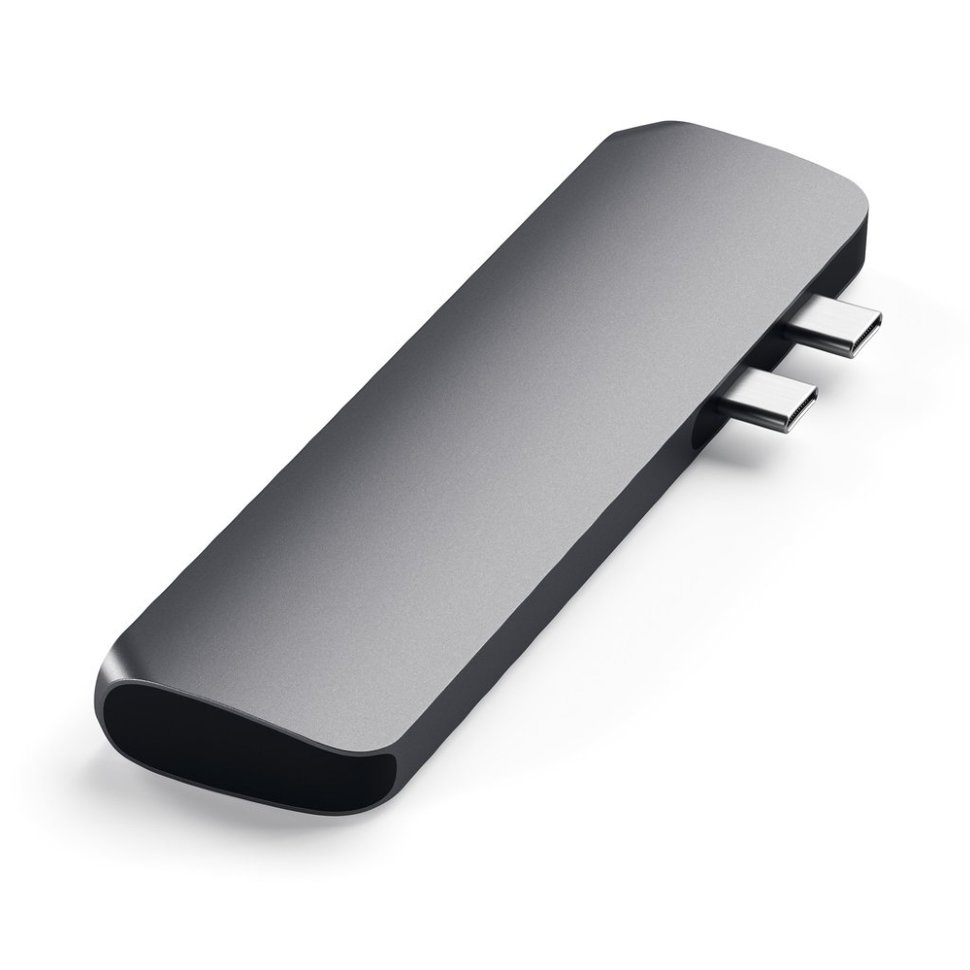Хаб Satechi Aluminum Pro Hub для Macbook Pro (HDMI, Type-C Thunderbolt 3, SD, microSD, 2 x USB 3.0) Серебро ST-CMBPS - фото 7