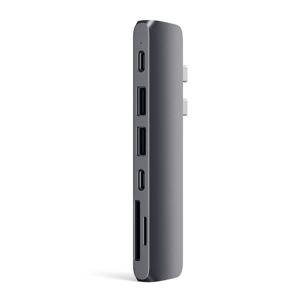 Хаб Satechi Aluminum Pro Hub для Macbook Pro (HDMI, Type-C Thunderbolt 3, SD, microSD, 2 x USB 3.0) Серебро ST-CMBPS - фото 6