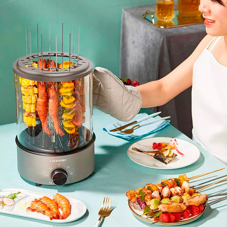 Электрошашлычница Xiaomi Liven Automatic Rotating Skewer Machine KL-J121 - фото 8