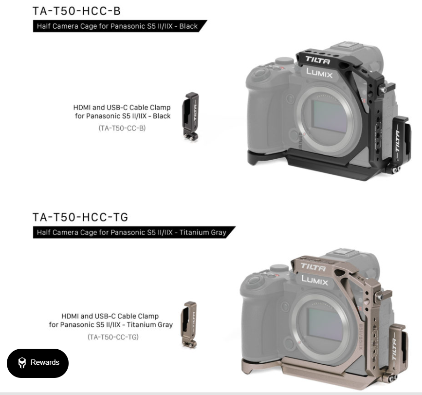 Клетка Tilta Half Cage для Panasonic S5 II/IIX Серая TA-T50-HCC-TG - фото 4