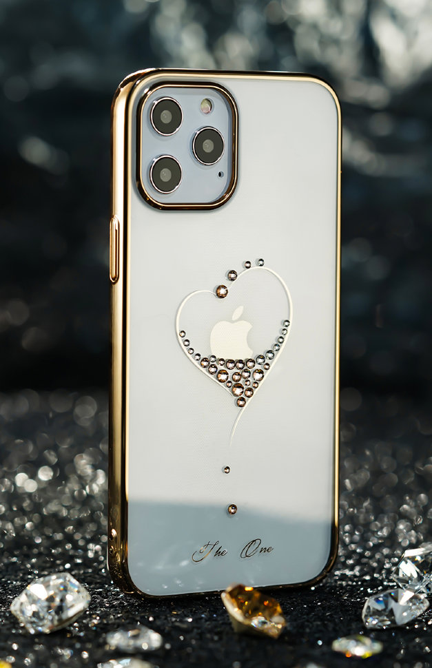 Чехол PQY Wish для iPhone 12 Pro Max Золотой Kingxbar IP 12 6.7 чехол противоударный devia glitter shockproof soft case для iphone 13 золотой