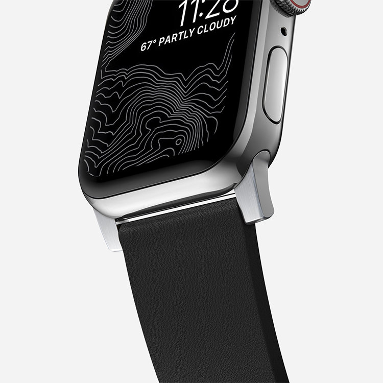 Ремешок Nomad Active Strap Pro для Apple Watch 42/44мм Чёрный с серебряной фурнитурой NM1A41SNW0 - фото 3