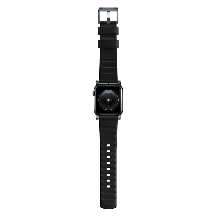 Ремешок Nomad Active Strap Pro для Apple Watch 42/44мм Чёрный с серебряной фурнитурой NM1A41SNW0 - фото 4