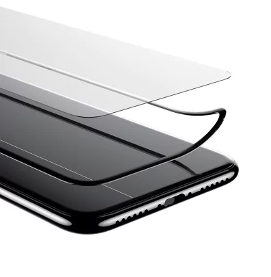 Стекло матовое Baseus 0.23mm PET Soft 3D Tempered Glass (Full-frosted) для iPhone X Черное SGAPIPHX-BPE01 - фото 3