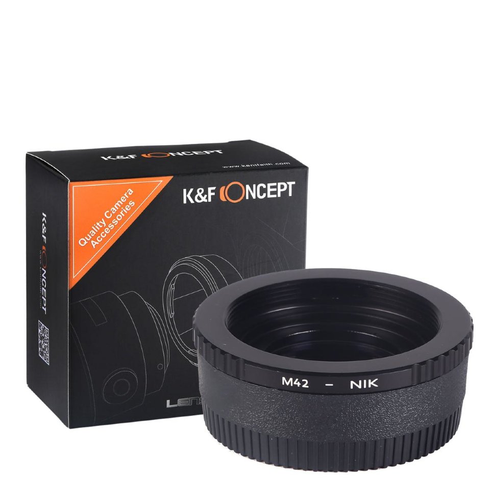 Адаптер K&F Concept для объектива M42 на Nikon F KF06.119 адаптер крепления объектива fd eos