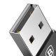 Переходник Baseus Exquisite USB х Type-C Черный - Изображение 75874