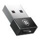 Переходник Baseus Exquisite USB х Type-C Черный - Изображение 75886