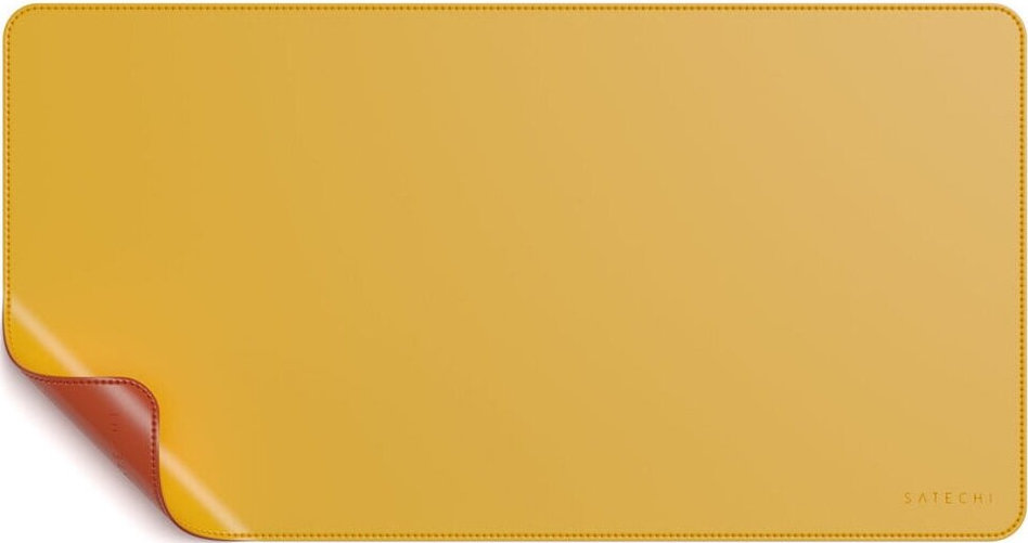 Коврик Satechi Dual Side ECO-Leather Deskmate Желтый/оранжевый ST-LDMYO - фото 3