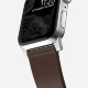 Ремешок Nomad Active Strap Pro для Apple Watch 42/44мм Коричневый с серебряной фурнитурой - Изображение 150623