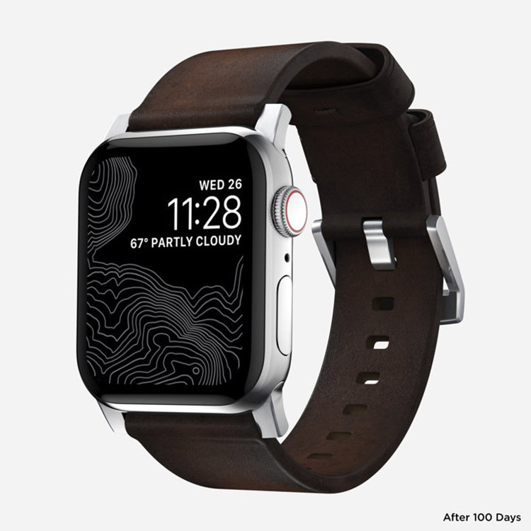 Ремешок Nomad Active Strap Pro для Apple Watch 42/44мм Коричневый с серебряной фурнитурой NM1A4MSNW0 от Kremlinstore