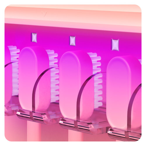 Умный держатель для зубных щеток с дезинфекцией Xiaomi Sothing UV Light Toothbrush Sterilizer Holder Розовый - фото 3