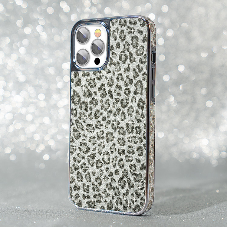 Чехол PQY Chameleon для iPhone 12/12 Pro Леопард (Серебро) Kingxbar IP 12/12 Pro  Chameleon Series-Leopard (S аксессуар очки сплошные серебро
