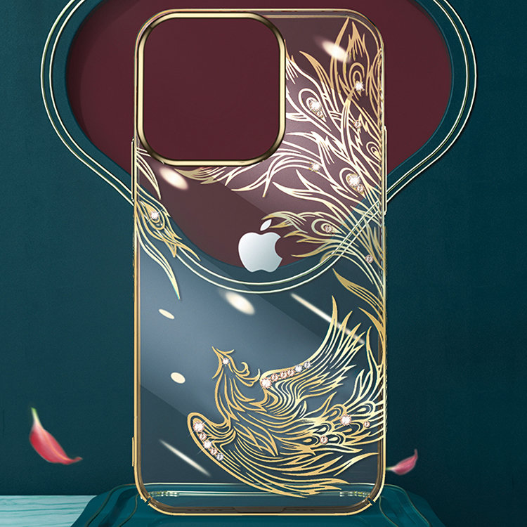 Чехол PQY Phoenix для iPhone 13 Pro Max Flying Золото Kingxbar IP 13 6.7 чехол baseus glitter для iphone 12 12 pro золото wiapiph61p dw0v