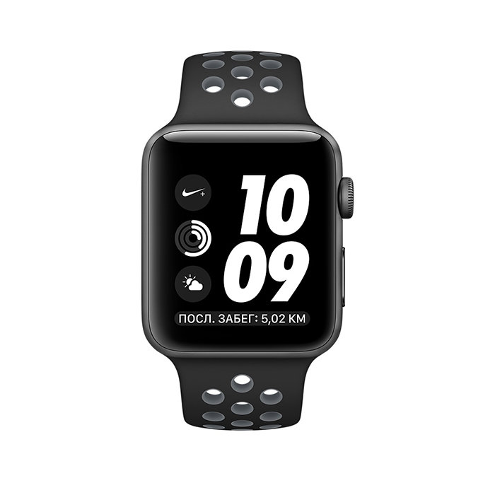 Ремешок спортивный Dot Style для Apple Watch 38/40ммЧерно-Серый - фото 3