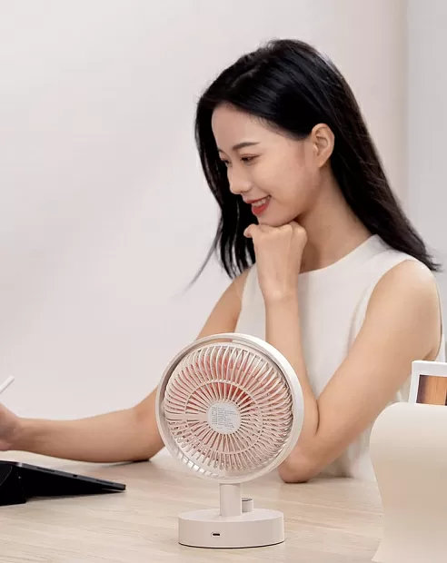 Настольный вентилятор Xiaomi Sothing Desktop Shaking Head Fan S1 Розовый - фото 8