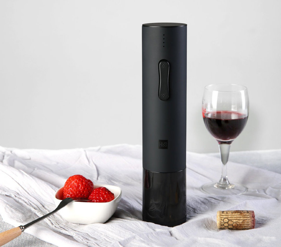 Штопор электрический Xiaomi Huo Hou Electric Wine Bottle Opener Черный HU0027 - фото 5