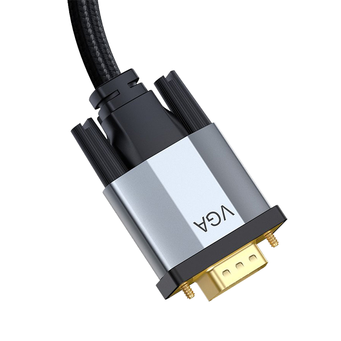 Кабель Baseus Enjoyment VGA 2м Серый CAKSX-U0G ivu creator универсальный midi кабель 5 контактный адаптер для конвертера кабеля midi в usb совместимый с различными ос